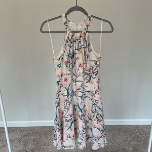 Tropical floral skater dress